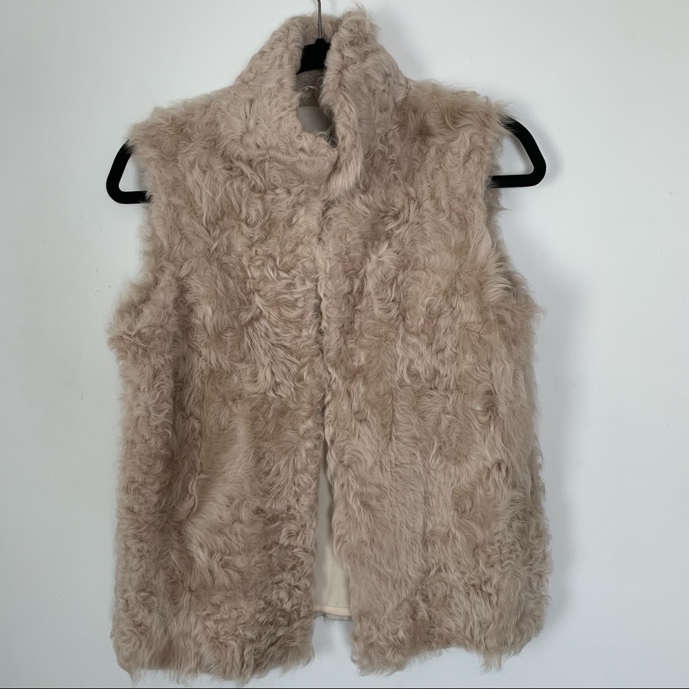 ZARA Curly Lamb Leather Vest